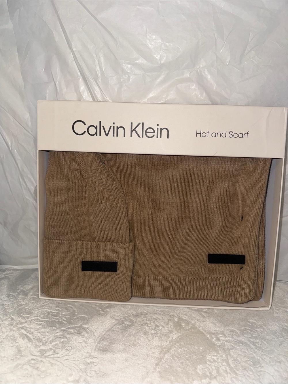 Hat and Scarf label